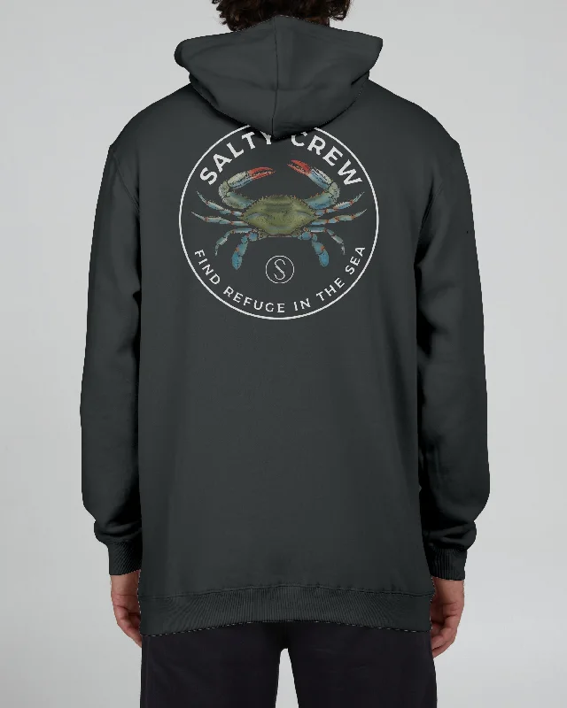 Modern Style Blue Crabber Hood Fleece - Charcoal