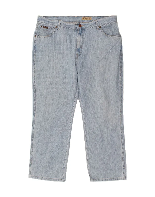 Effortless Style WRANGLER Mens Texas Straight Jeans W42 L30 Blue Cotton