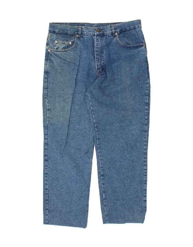 Relaxed Wearables EQUIPE Mens Straight Jeans W36 L27 Blue Cotton