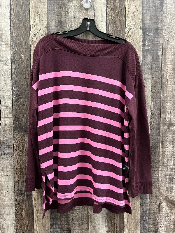 Timeless Style Top Long Sleeve By Lou And Grey In Purple, Size: Xl