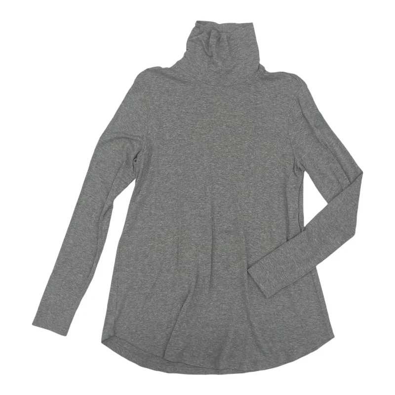 Basic Fashion Top Ls By Joan Vass In Grey, Size:S