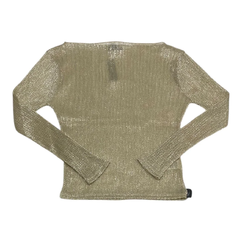 Comfy Sweaters Top Long Sleeve By J. Crew In Gold, Size: S