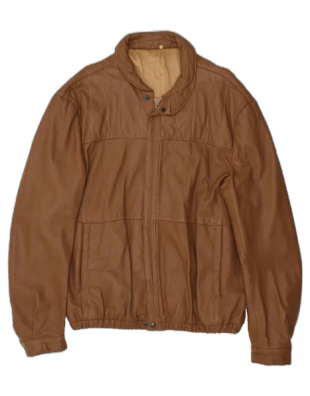 Cozy Apparel VINTAGE Mens Leather Jacket IT 56 3XL Brown