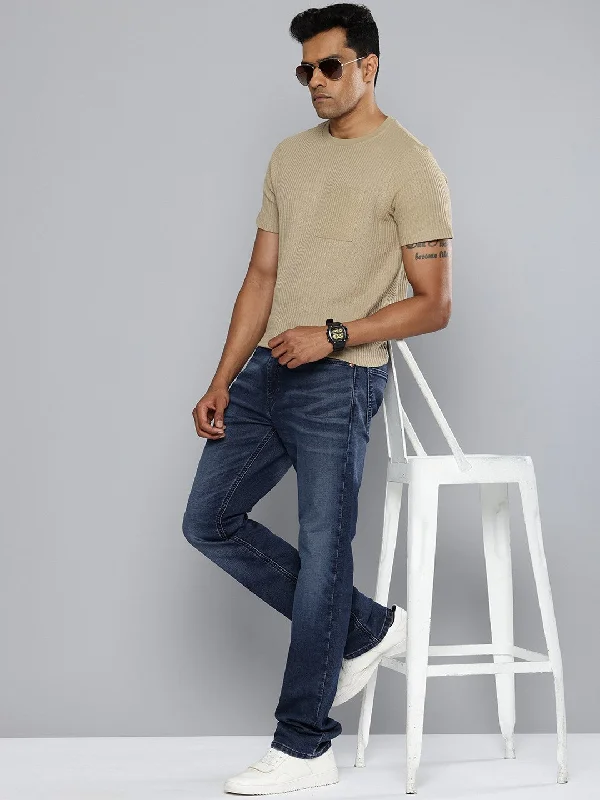 Active Wear Men's 513 Slim Straight Fit Dark Blue Jeans