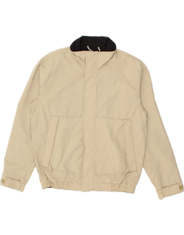 Sporty Wardrobe SLAM Mens Bomber Jacket UK 36 Small Beige Nylon