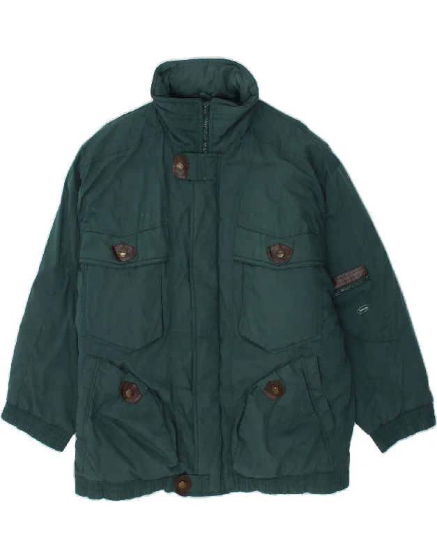 Casual Jackets VINTAGE Mens Windbreaker Jacket UK 42 XL Green Polyester