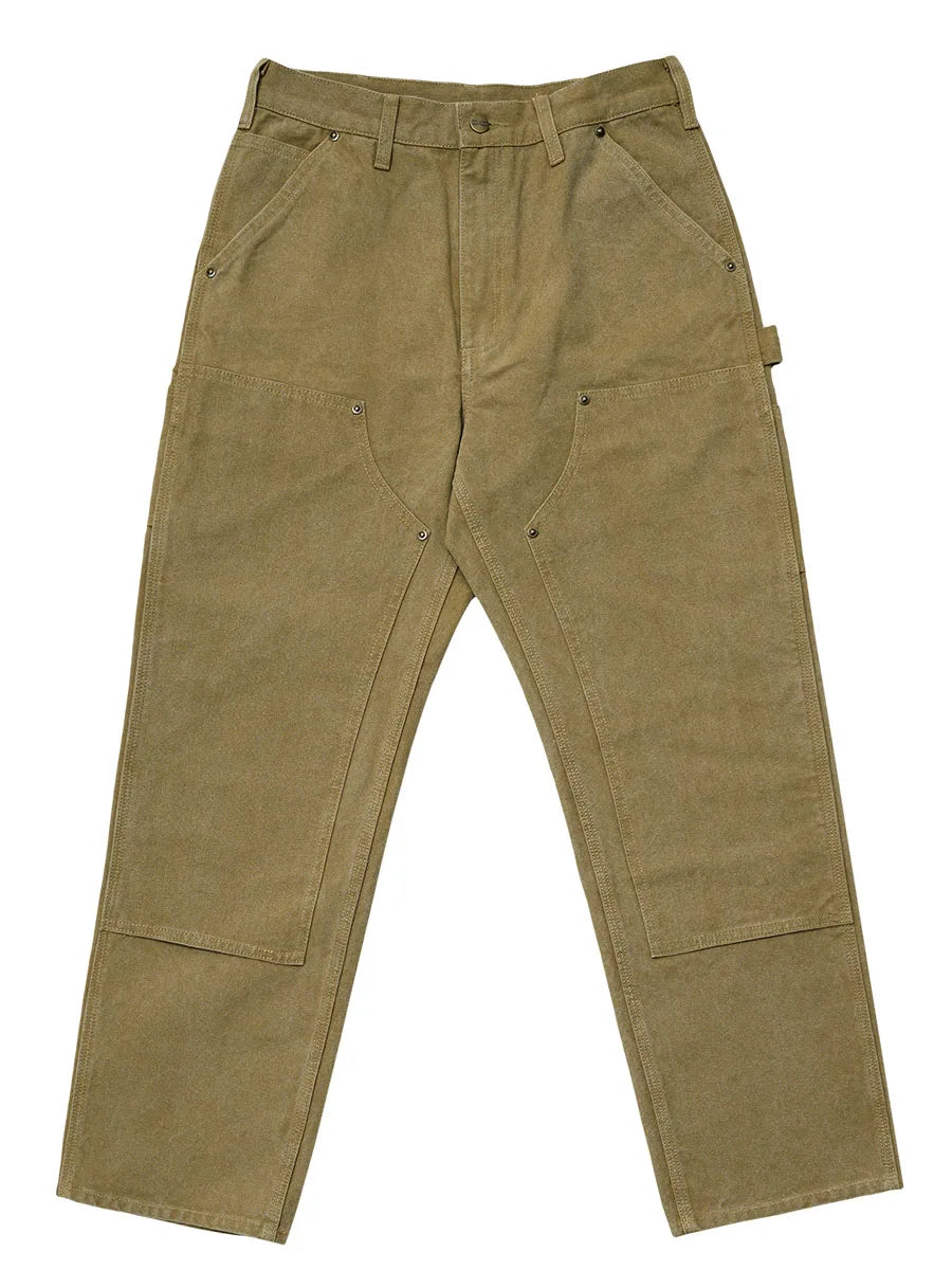 Cool Casuals Men's Canvas Carpenter Pants Utility Work Trousers - Safari Style