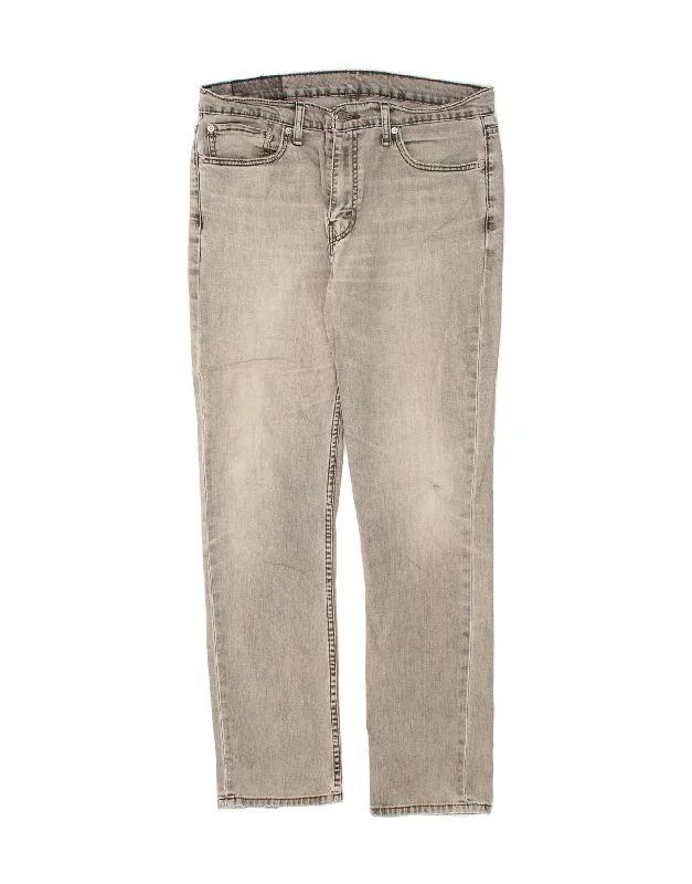 Premium Fabric LEVI'S Mens 511 Slim Jeans  W36 L32 Grey Cotton