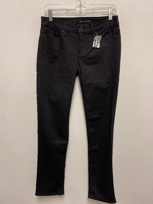 Modern Apparel Jeans Straight By Calvin Klein In Black Denim, Size: 4
