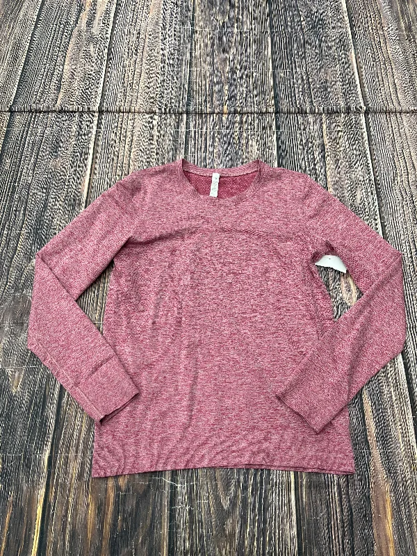 Classic Jackets Athletic Top Long Sleeve Crewneck By Lululemon In Red, Size: 6