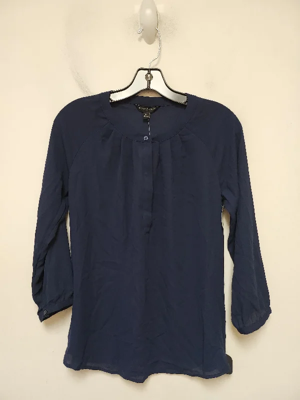 Cozy Sweatshirts Top Long Sleeve By Banana Republic In Blue, Size: Xs
