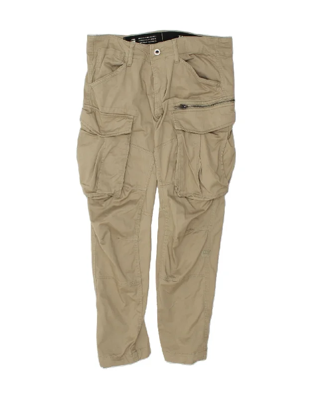 G-STAR Mens Slim Cargo Trousers W33 L30 Beige Cotton