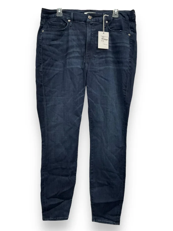 Everyday Wear Blue Denim Jeans Cropped Good American, Size 18w