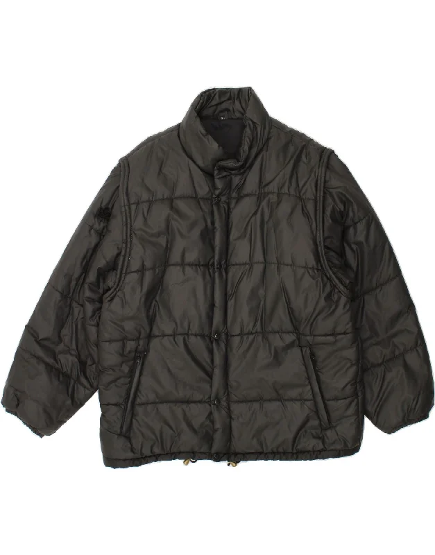 Everyday Wear BRUGI Mens Padded Jacket IT 56 3XL Black Polyester