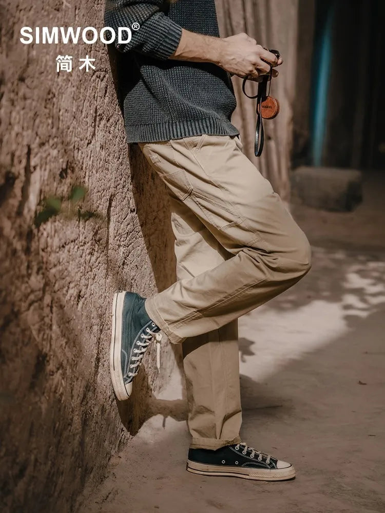 Sporty Chic Loose Straight Cargo Pants with Multi-pockets - Casual Vintage Trouers