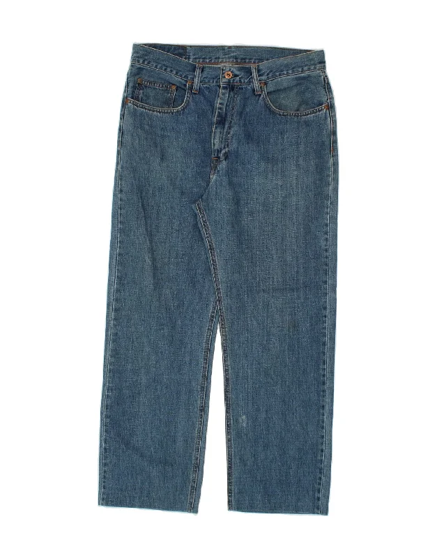 Streetwear Look CASUCCI Mens Burt Straight Jeans W36 L27 Blue Cotton