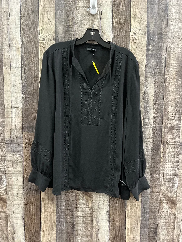 Active Gear Top Long Sleeve By Ann Taylor In Black, Size: Xl