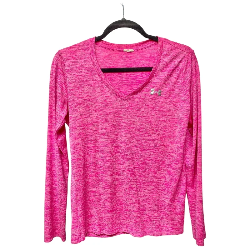 Athletic Top Long Sleeve Crewneck By Under Armour In Pink, Size: Xs