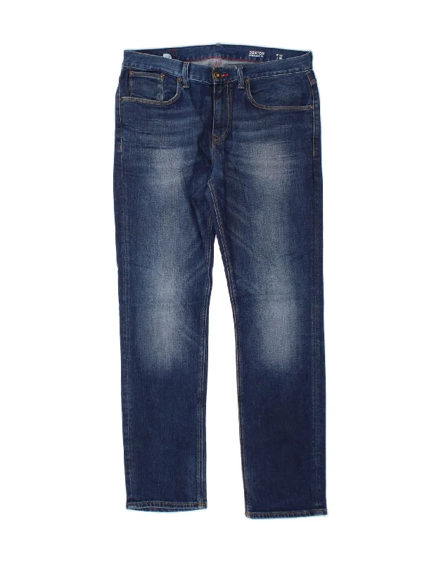 Versatile Style TOMMY HILFIGER Mens Denton Straight Jeans W34 L32 Navy Blue Cotton