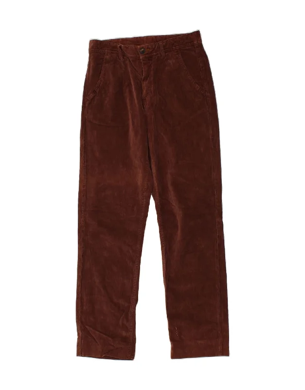 Trendy Comfort MASSIMO DUTTI Mens Straight Corduroy Trousers EU 38 Small W30 L30 Brown