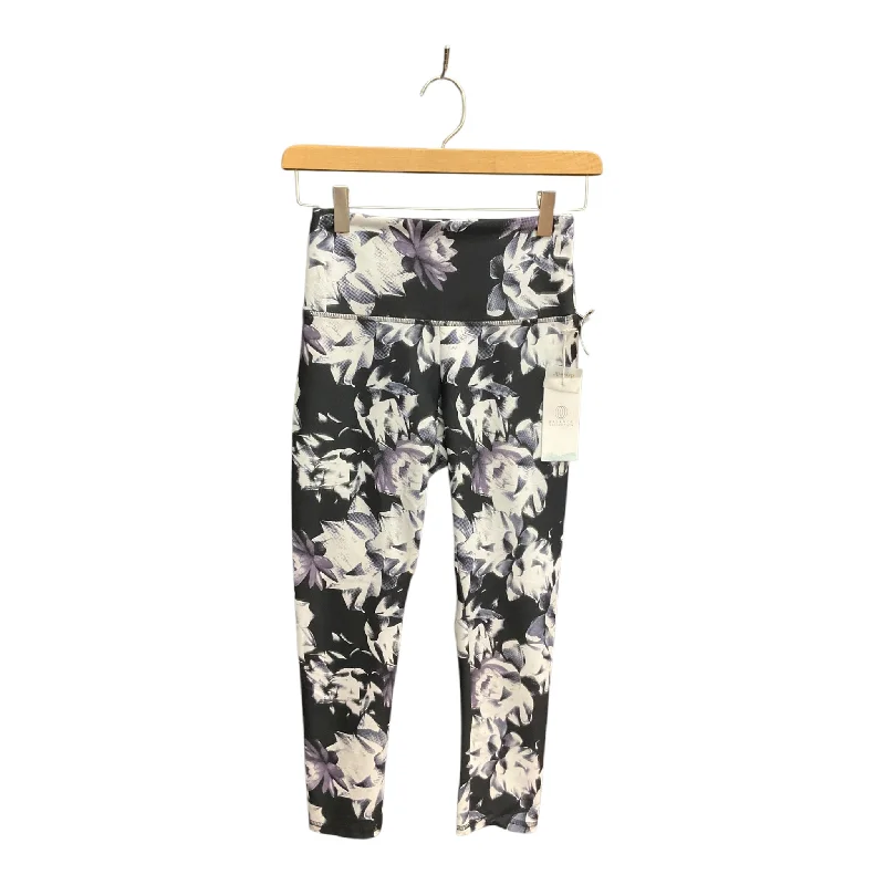 Comfy Jackets Athletic Leggings Capris By Balance Collection In Floral Print, Size: S