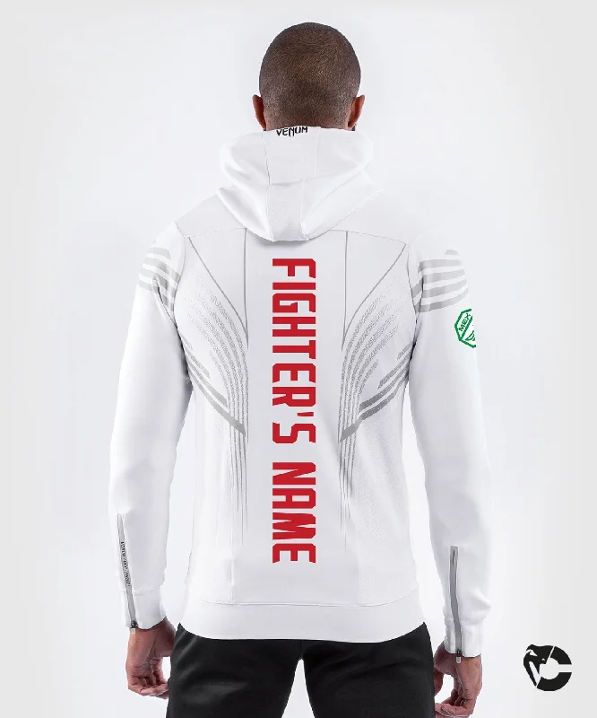 Casual Comfort UFC Venum Fighters Authentic Fight Night Men's Walkout Hoodie - White Casual Comfort UFC Venum Fighters Authentic Fight Night Men's Walkout Hoodie - White