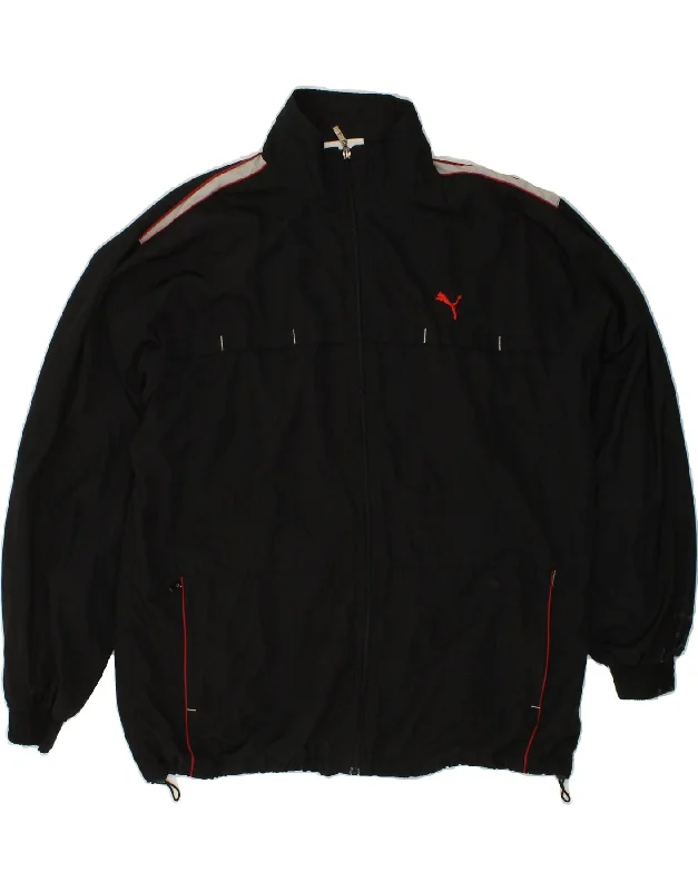 PUMA Mens Bomber Jacket UK 44 2XL Black Polyester