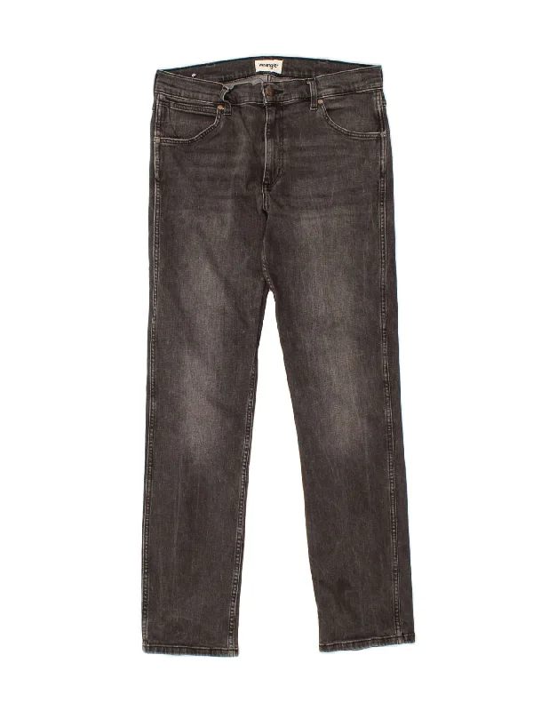 Lightweight Gear WRANGLER Mens Greensboro Straight Jeans W32 L34  Grey Cotton