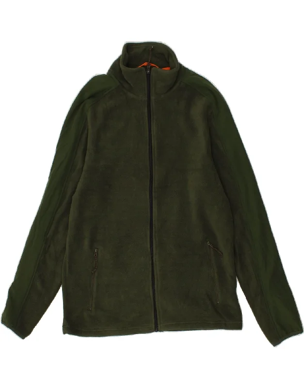 Active Gear MOUNTAIN WAREHOUSE Mens Fleece Jacket UK 40 Large Khaki Polyester