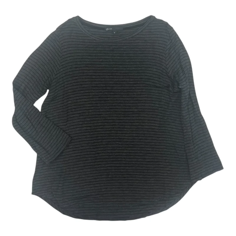 Classic Jackets Top 3/4 Sleeve By Gibson In Grey, Size:S
