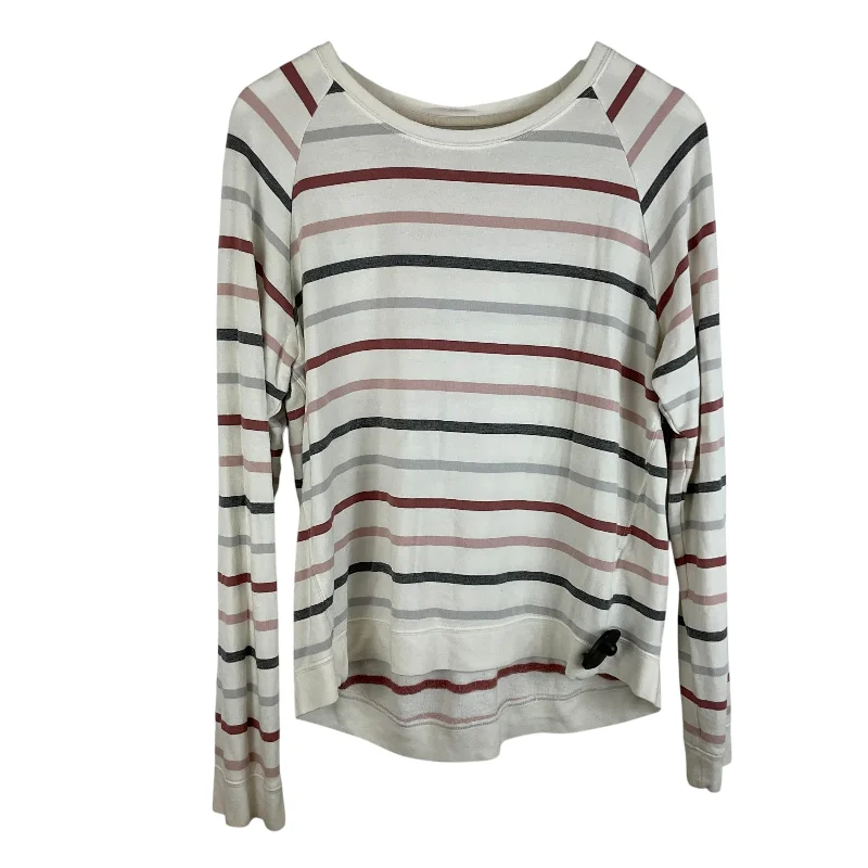 Functional Wear Top Long Sleeve By Thread And Supply In Striped Pattern, Size: M
