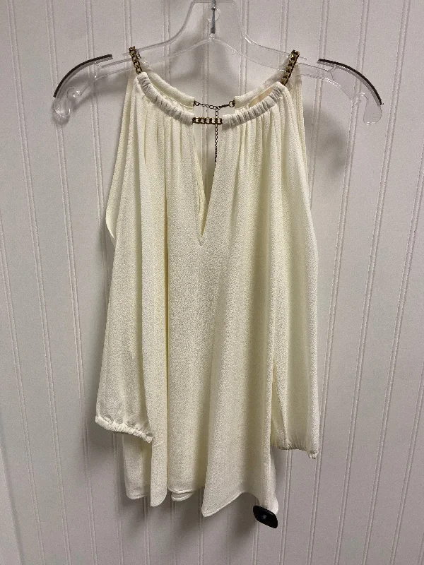Versatile Style Top Long Sleeve By Michael By Michael Kors In Cream, Size: Xs