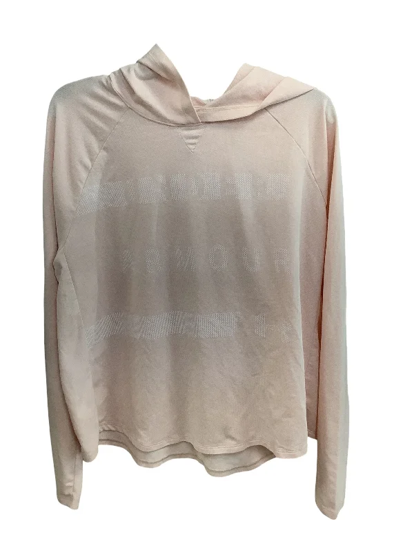 Streetwear Look Athletic Top Long Sleeve Hoodie By Under Armour In Pink, Size: Xl