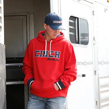 Cozy Apparel Cinch Men's Red Logo Hoodie