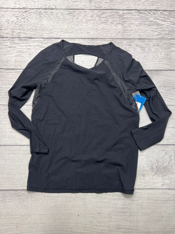 Versatile Style New! Athletic Top Long Sleeve Crewneck By Lululemon In Black, Size: M