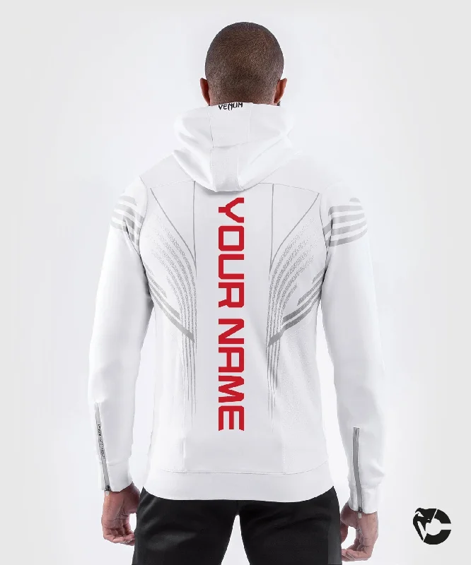 Outdoor Gear UFC Venum Personalized Authentic Fight Night Men's Walkout Hoodie - White Outdoor Gear UFC Venum Personalized Authentic Fight Night Men's Walkout Hoodie - White