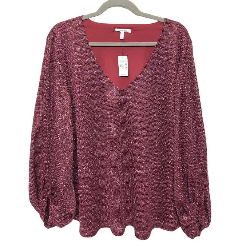 Street Style Top Long Sleeve By Maurices In Red, Size: Xl