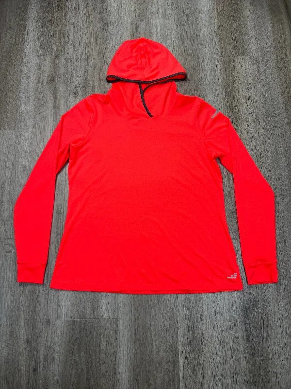 Athletic Top Long Sleeve Hoodie By Bcg In Orange, Size: Xl