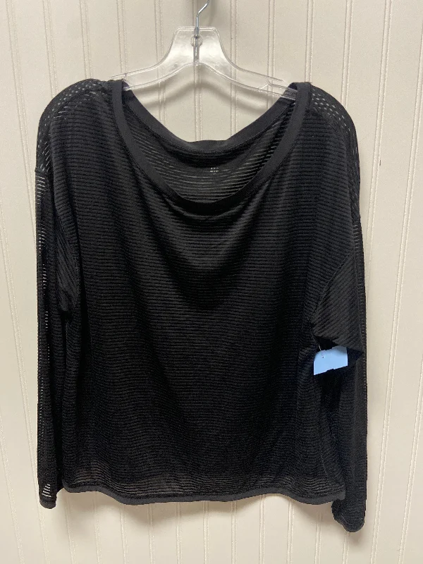 Minimalist Style Athletic Top Long Sleeve Crewneck By Lululemon In Black, Size: Xl