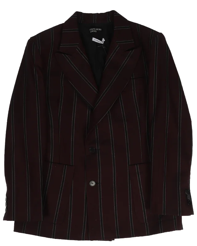 Wool Pinstripe Blazer