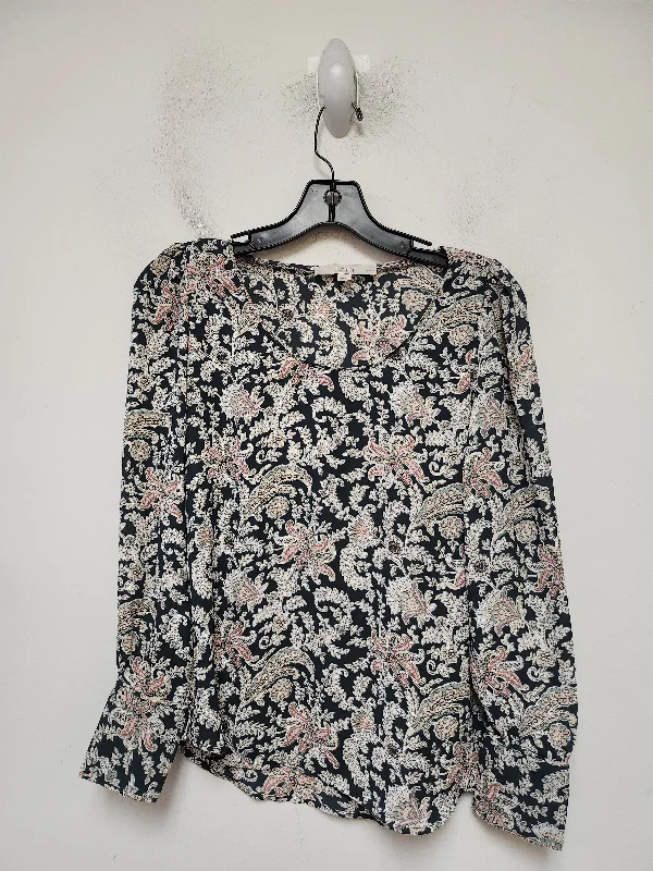 Casual Denim Top Long Sleeve By Loft In Multi-colored, Size: Xsp