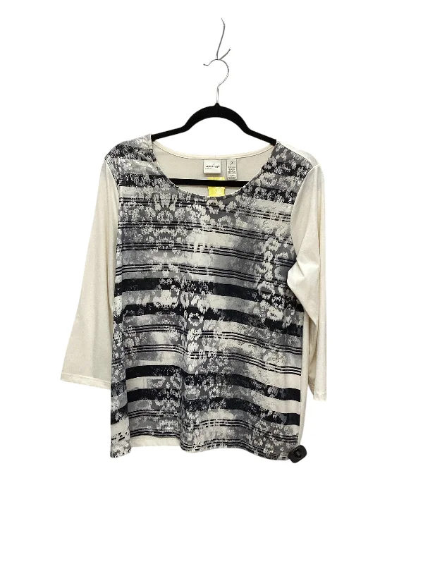 Casual Jackets Top Long Sleeve By Zenergy By Chicos In Multi-colored, Size: 2
