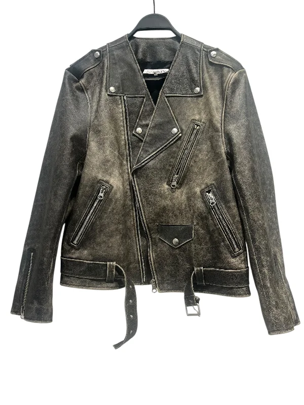 Relaxed Wearables MM6/Leather Jkt/38/Leather/GRY/Calfskin Leather