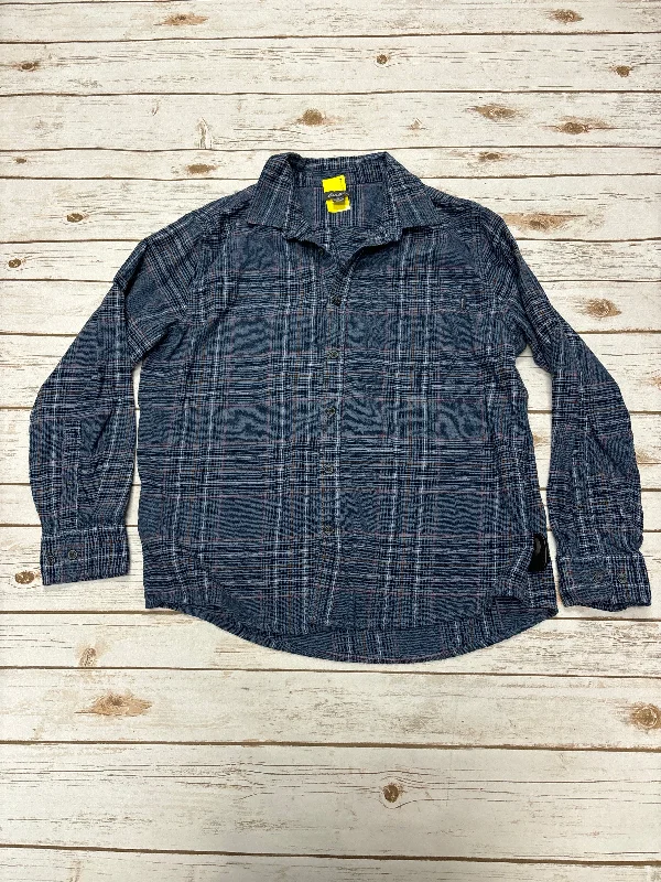 Cozy Fit Top Long Sleeve By Eddie Bauer In Plaid Pattern, Size: Xl