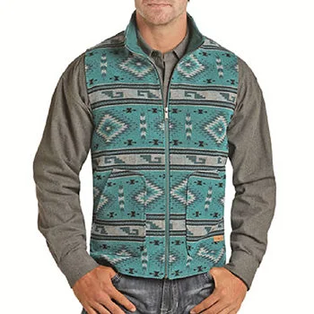 Stylish Looks Teal Aztec Vest