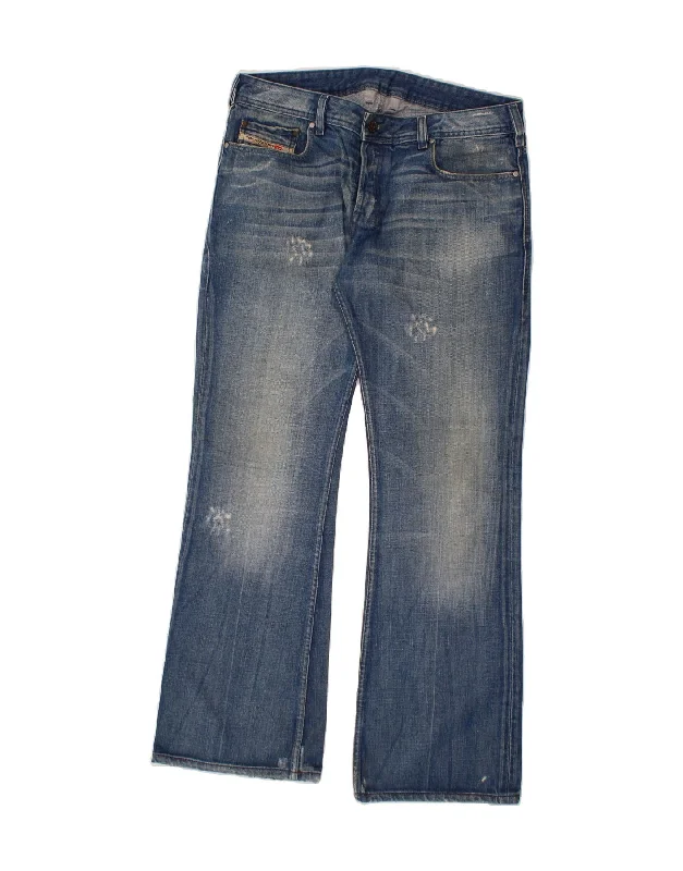 DIESEL Mens Bootcut Jeans W34 L33 Blue