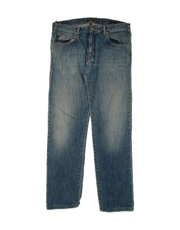 Tailored Comfort ARMANI Mens Slim Jeans W36 L31 Blue Cotton