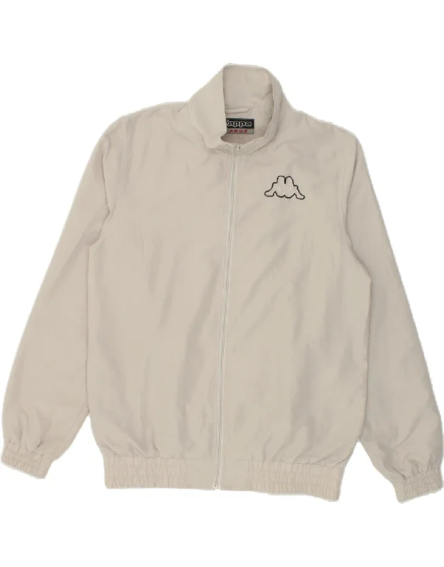 Casual Essentials KAPPA Mens Bomber Jacket UK 40 Large Grey Polyester
