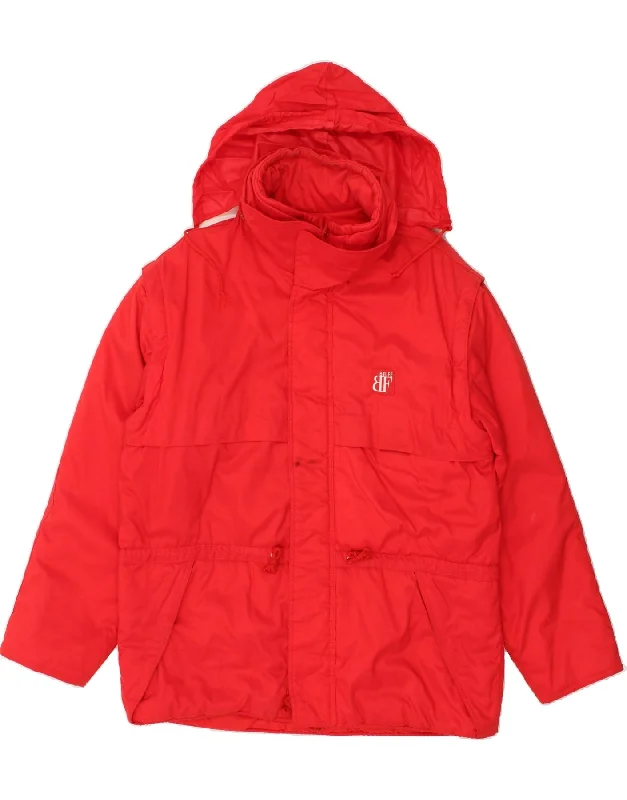 Comfortable Shoes BELFE Mens Hooded Windbreaker Jacket IT 54 2XL Red