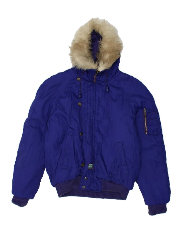 Casual Trends VAGABOND Mens Hooded Padded Jacket UK 40 Large Blue